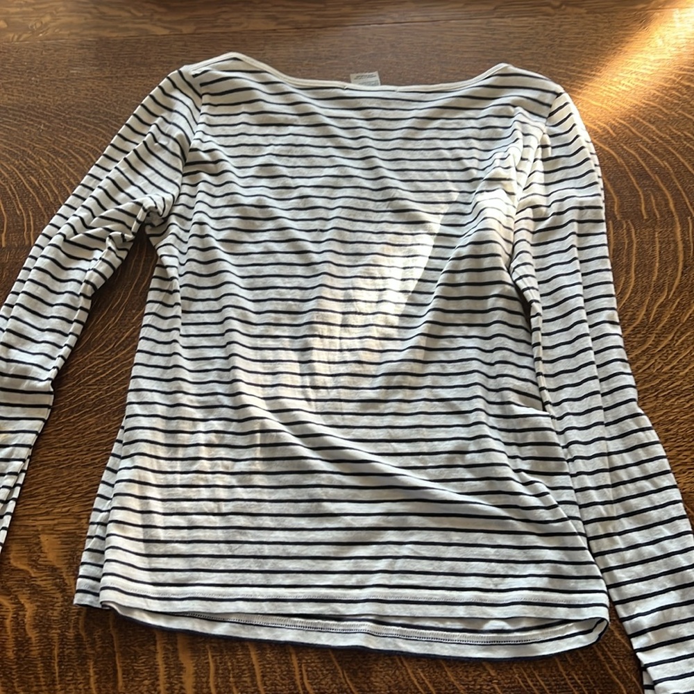 Anchor navy and white long sleeve women's shirt in medium - Picture 4 of 4